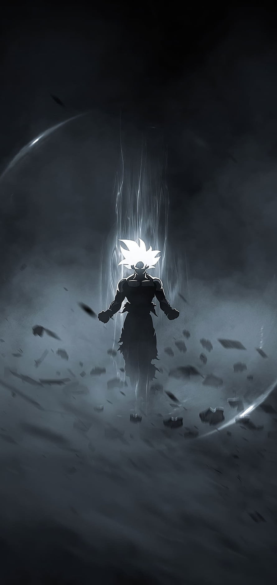 Goku Super Saiyan Dark Silhouette Anime Wallpaper HD phone wallpaper