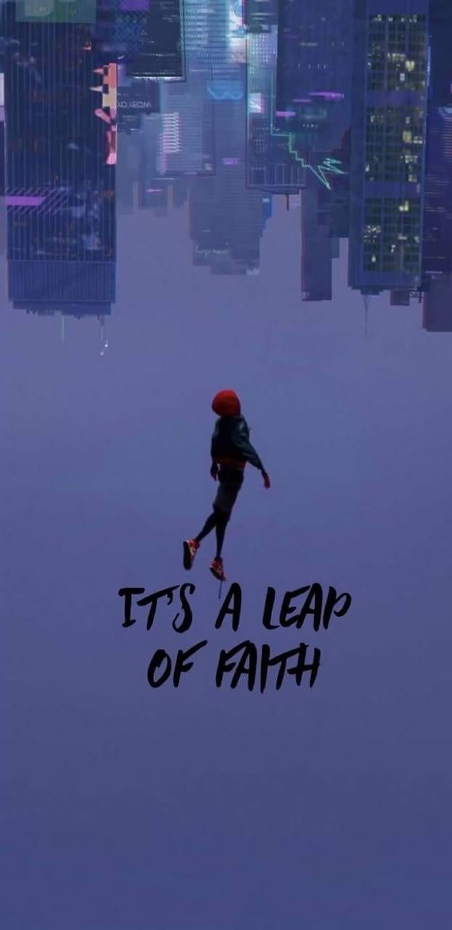 Spider-Man Leaping Through a Glitching Cyberpunk Cityscape HD phone wallpaper