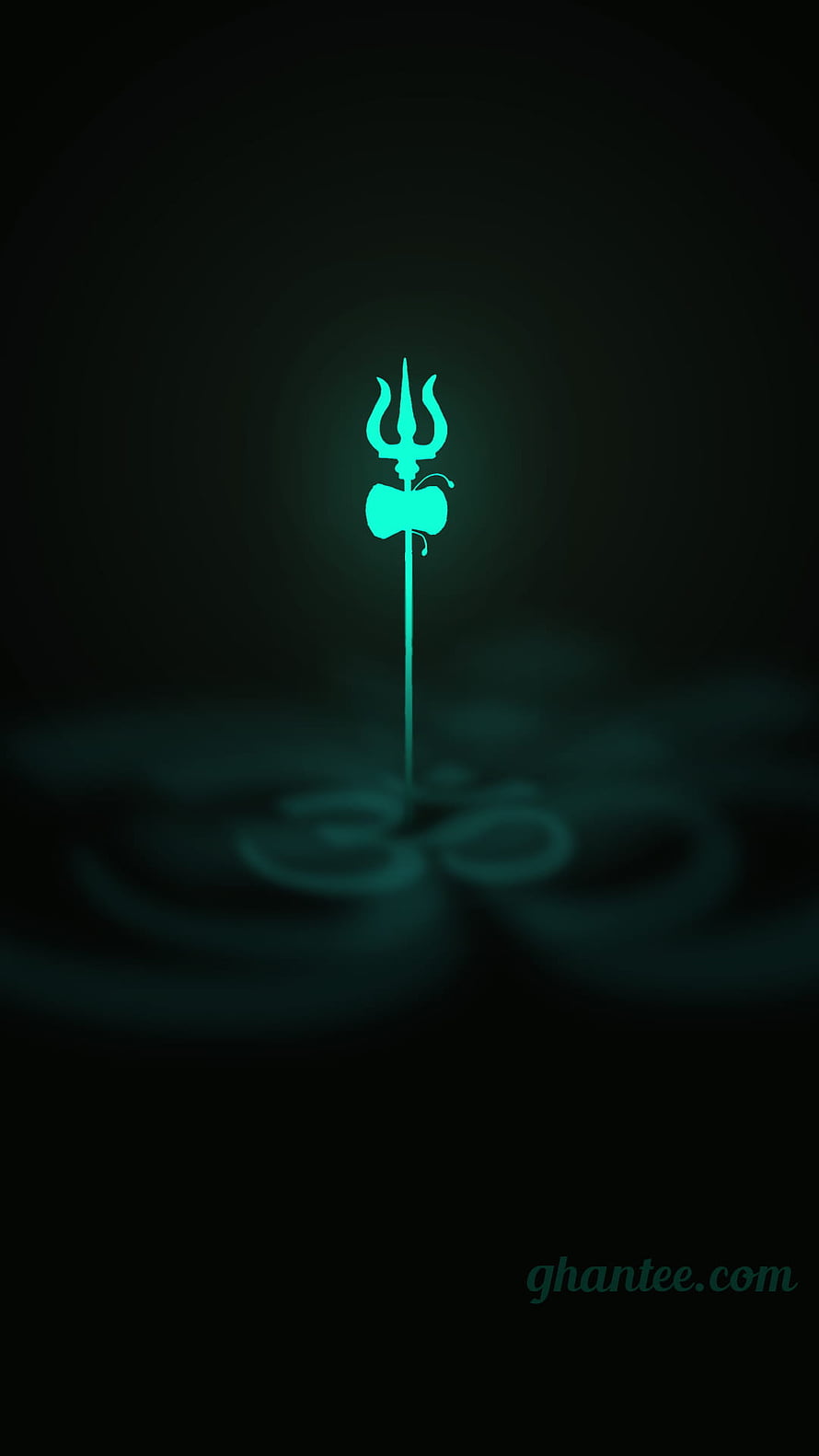 Glowing Bholenath Trishul Minimalist Dark Wallpaper HD phone wallpaper
