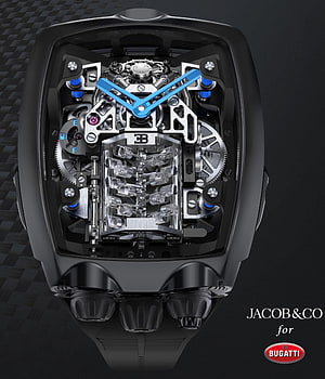 Jacob & Co Bugatti Chiron Tourbillon Watch Featuring Working W16 Engine Mechanism HD phone wallpaper