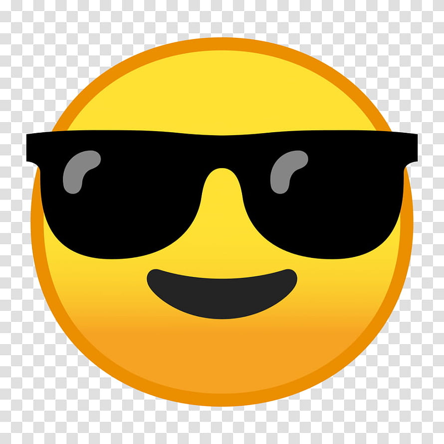 Cool Smiling Face With Sunglasses Emoji Icon On Transparent Background HD phone wallpaper
