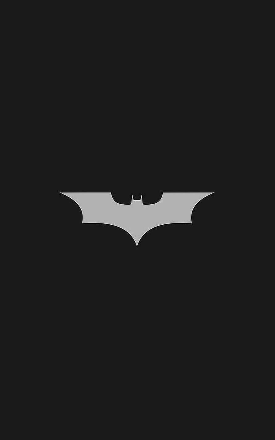 Minimalist Batman Logo on Dark Background HD phone wallpaper