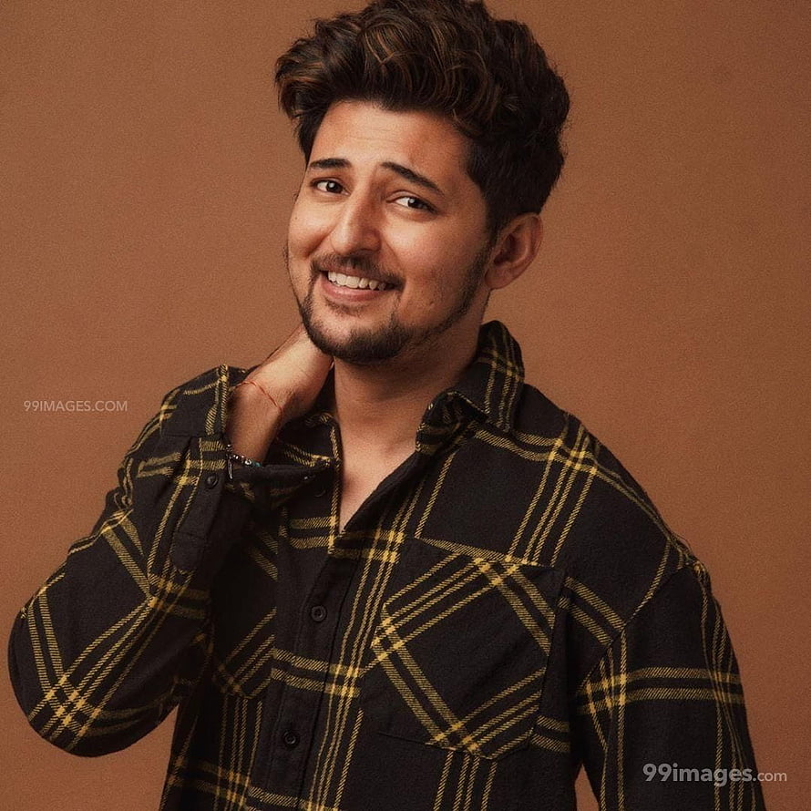 Darshan Raval in a Black and Yellow Plaid Shirt with a Warm Smile HD phone wallpaper