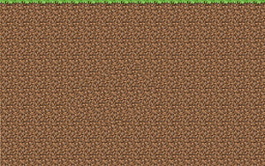Minecraft Dirt Block Texture with Grass Top Edge Pixel Art Pattern HD wallpaper
