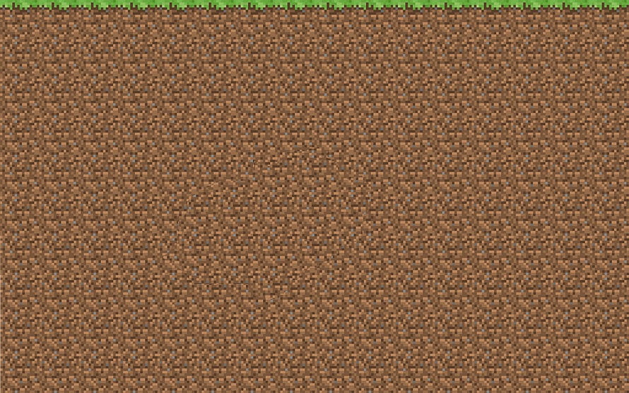 Minecraft Dirt Block Texture with Grass Top Edge Pixel Art Pattern HD wallpaper