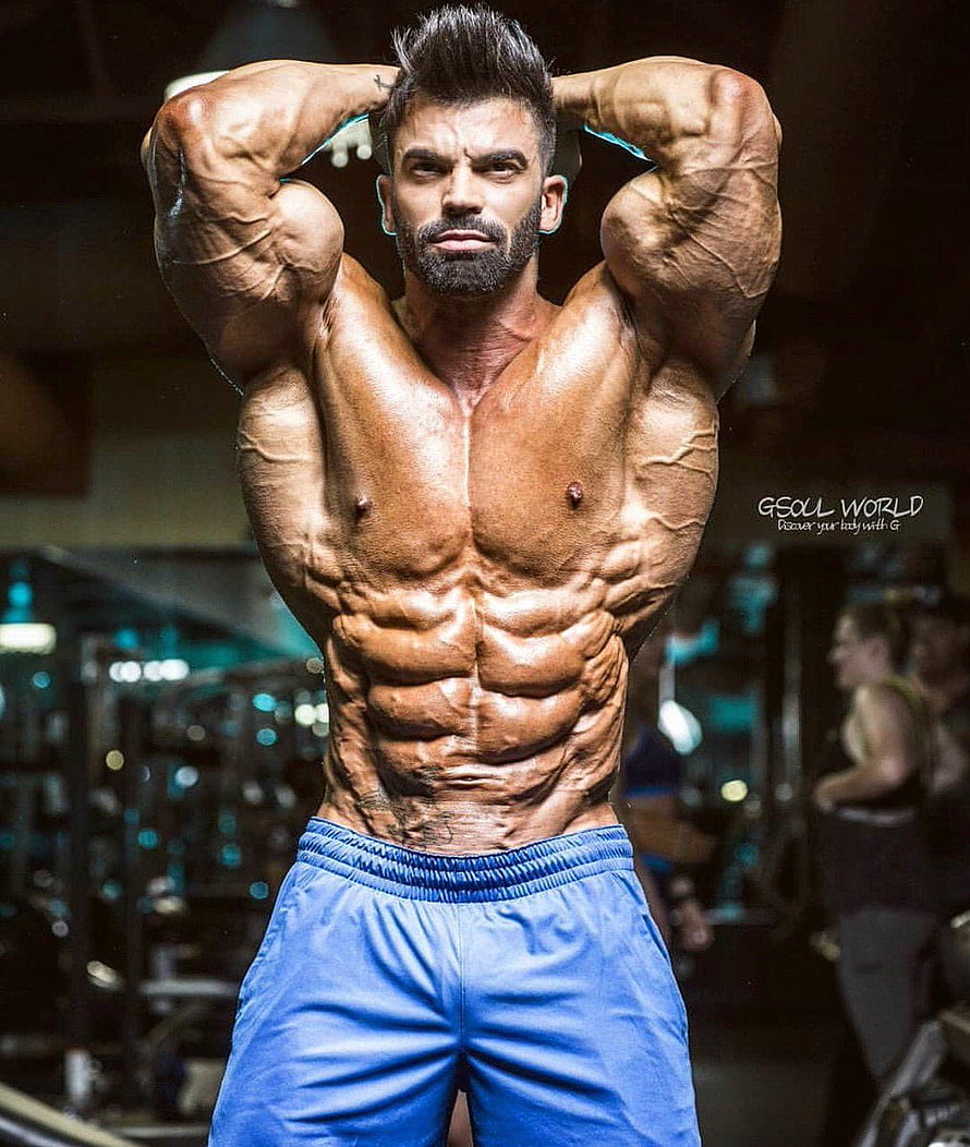 Sergi Constance Bodybuilder Flexing in Gym HD phone wallpaper