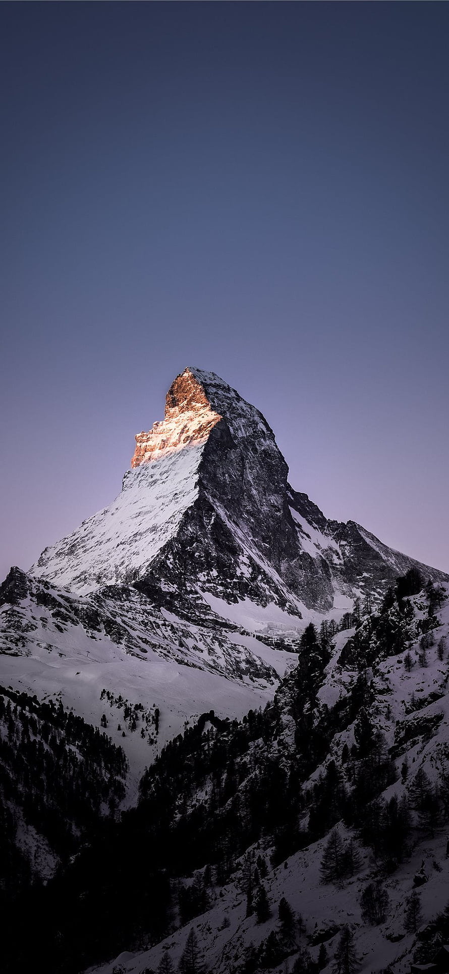 Matterhorn Peak at Zermatt Switzerland with Golden Sunrise Light on Snowy Slopes HD phone wallpaper