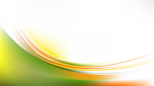 Abstract Flowing Wave Design with Green Orange and Yellow Gradient on White Background HD wallpaper