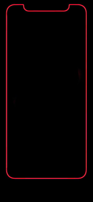 Minimalist Red Neon Phone Frame Outline on Black Background HD phone wallpaper