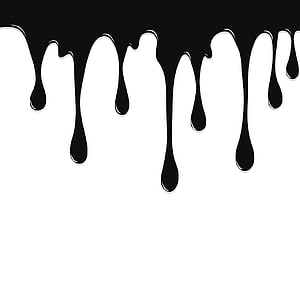 Black Paint Drip Effect on White Background HD phone wallpaper