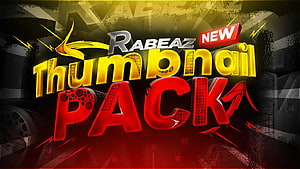 Rabeaz New Thumbnail Pack: Bold 3D Typography and Dynamic Graphic Design Elements HD wallpaper