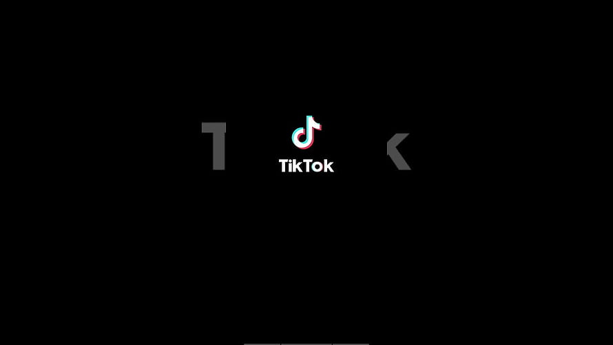 TikTok Logo on Black Background with Minimalist Design Elements HD wallpaper