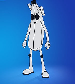 Toon Peely Fortnite Character Standing on Blue Background HD phone wallpaper