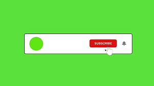 Minimalist YouTube Subscribe Button and Bell Icon on Green Screen Background HD wallpaper