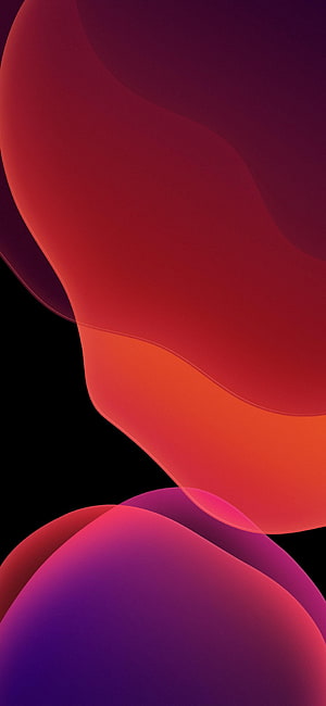 Abstract Gradient Waves in Deep Red and Purple on Black Background HD phone wallpaper