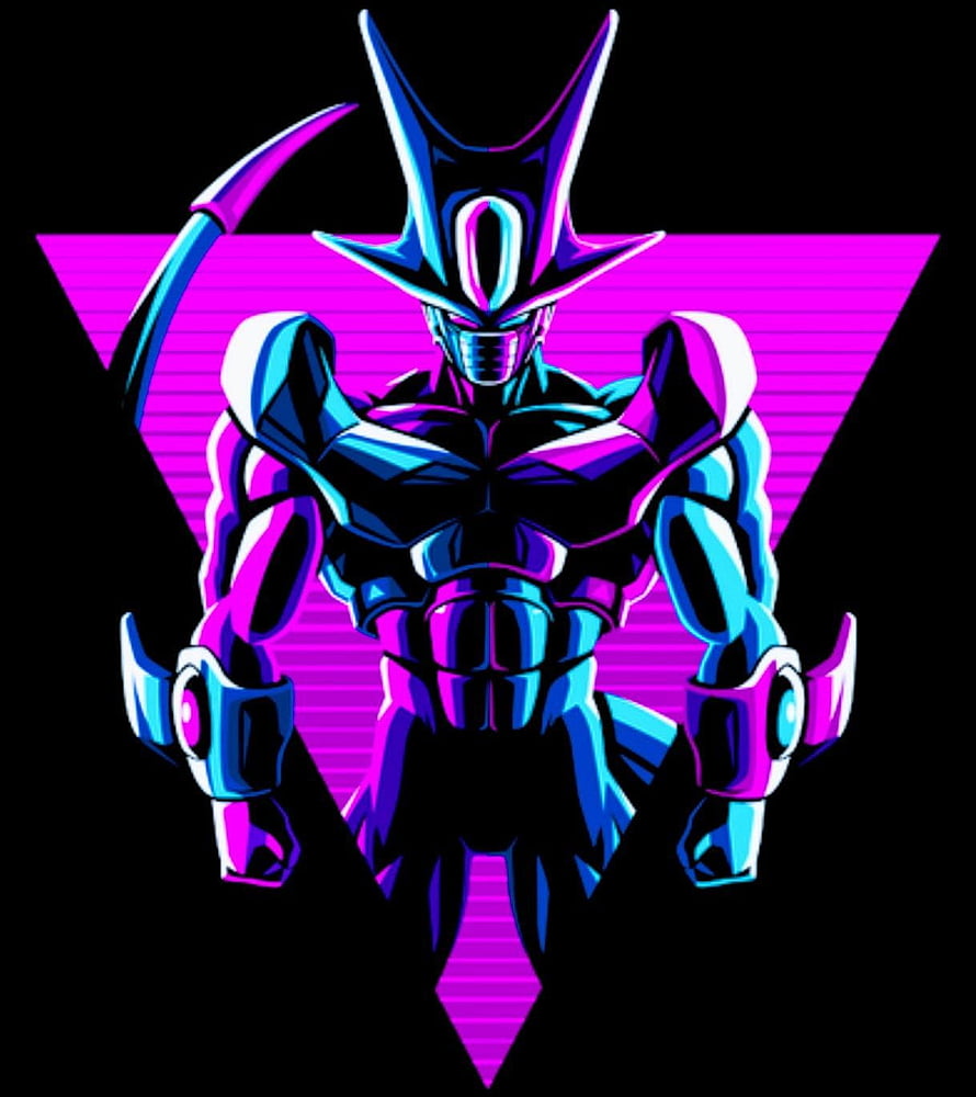 Retro Neon Cooler Dragon Ball Z Anime Character Wallpaper HD phone wallpaper