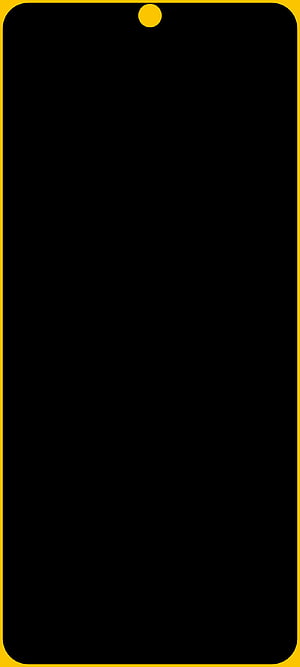 Minimalist Black and Gold POCO X3 NFC Phone Frame with Thin Border and Camera Cutout HD phone wallpaper