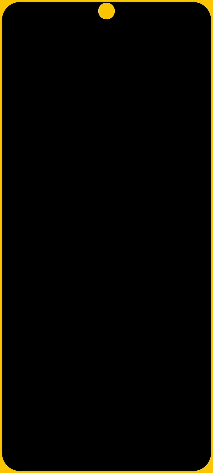 Minimalist Black and Gold POCO X3 NFC Phone Frame with Thin Border and Camera Cutout HD phone wallpaper