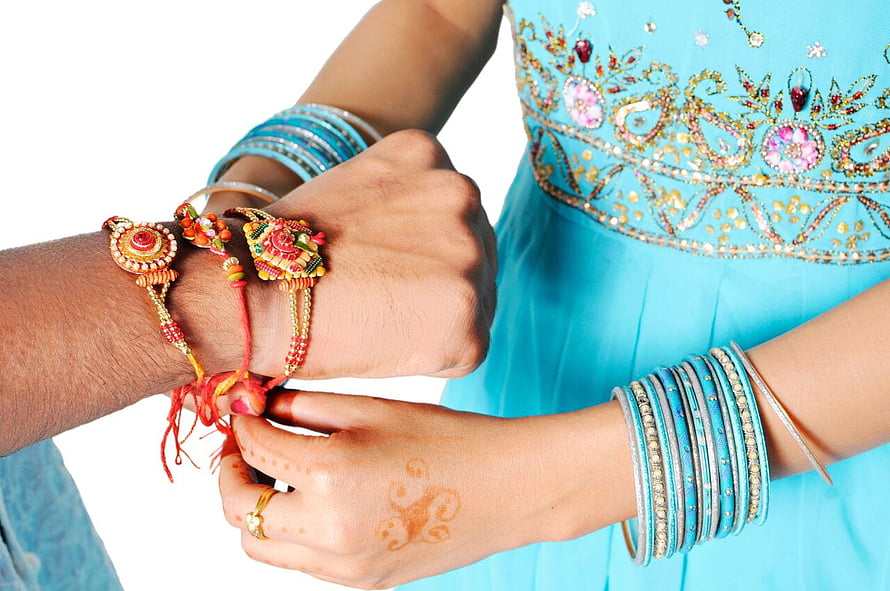 Raksha Bandhan Sibling Bond With Traditional Rakhi Bracelets And Henna Decorations HD wallpaper