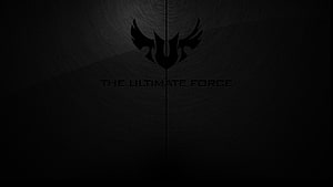 ASUS TUF Gaming Dark Emblem Logo on Brushed Metal Background HD wallpaper