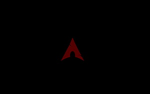 BlackArch Linux Minimalist Red Triangle Logo on Black Background HD wallpaper