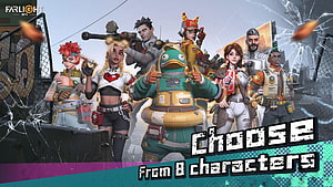 Farlight 84 Character Lineup Artwork Featuring Eight Diverse Operatives in Action HD wallpaper