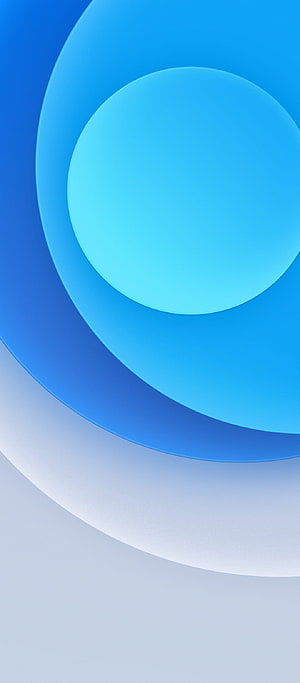 Minimalist Blue Geometric Circles Abstract 3D Layered Design HD phone wallpaper
