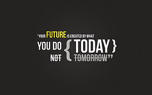 Inspirational Typography Quote on Dark Background About Creating Your Future HD wallpaper
