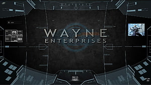 Batcomputer Interface Design with Dark Sci-Fi HUD Elements and System Dashboard HD wallpaper