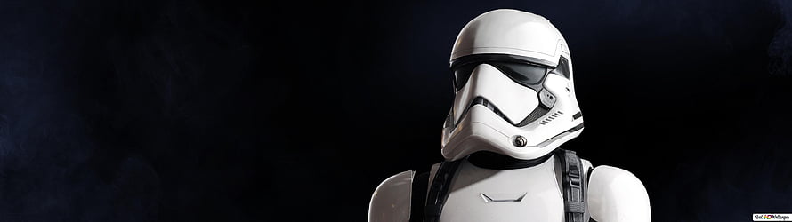 Star Wars First Order Stormtrooper Helmet Portrait Against Dark Background HD wallpaper