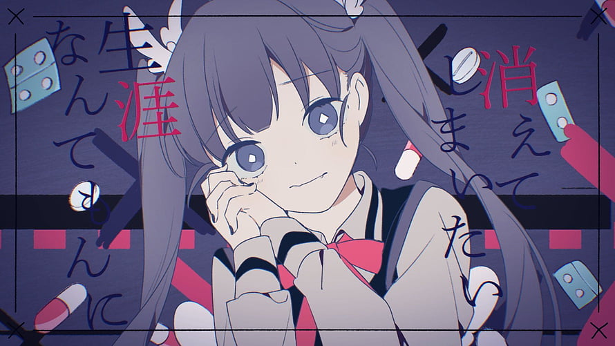 Tuyu Anime Character with Long Hair and School Uniform in Stylized Illustration HD wallpaper