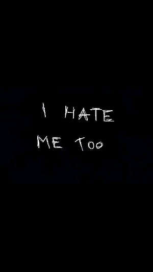 Handwritten Self-Deprecation Quote on Black Background HD phone wallpaper