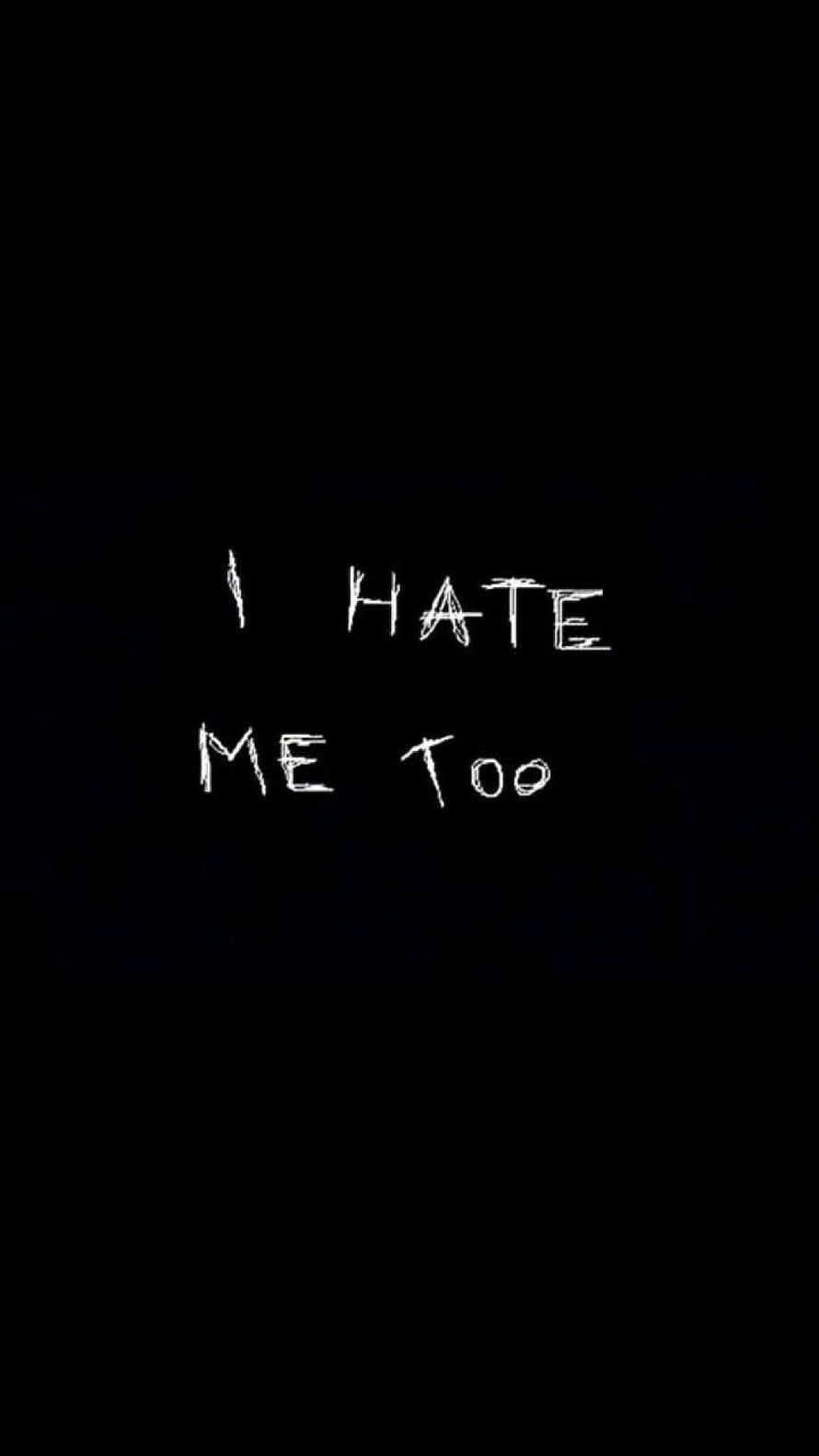 Handwritten Self-Deprecation Quote on Black Background HD phone wallpaper