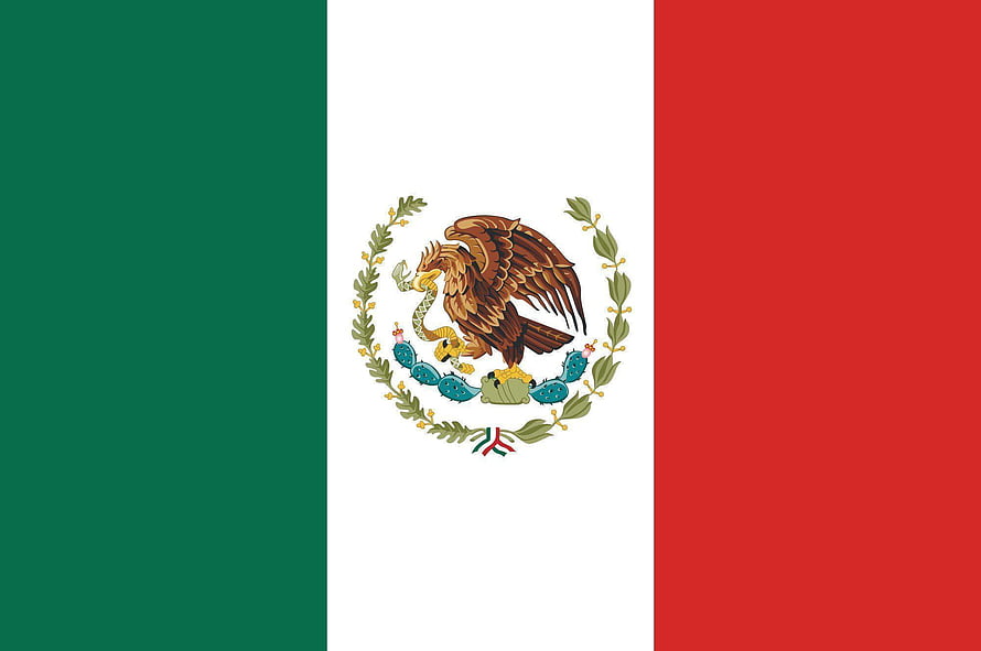 Official Mexican National Flag With Eagle And National Coat Of Arms HD wallpaper