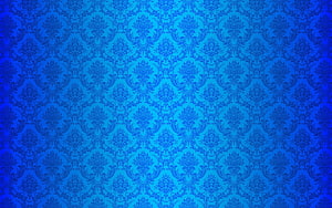 Elegant Blue Damask Pattern with Ornate Floral Motifs and Vintage Texture HD wallpaper