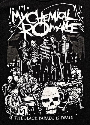 My Chemical Romance The Black Parade Is Dead Black and White Skull Illustration HD phone wallpaper