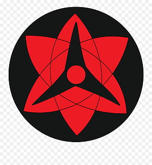 Naruto Sasuke Uchiha Mangekyou Sharingan Eye Symbol Red and Black Icon HD phone wallpaper