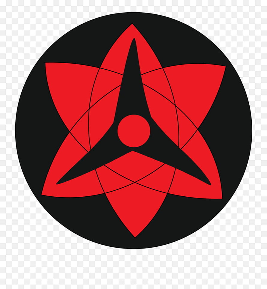 Naruto Sasuke Uchiha Mangekyou Sharingan Eye Symbol Red and Black Icon HD phone wallpaper