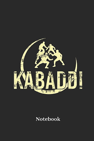 Kabaddi Sport Logo Design With Player Silhouettes On Dark Background HD phone wallpaper