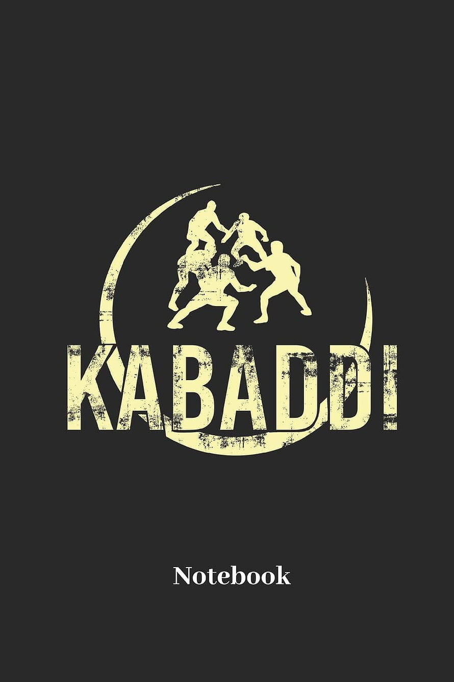 Kabaddi Sport Logo Design With Player Silhouettes On Dark Background HD phone wallpaper
