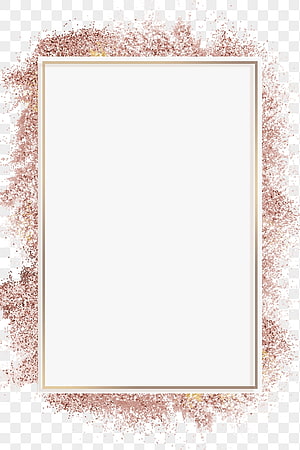 Elegant Rose Gold Glitter Frame with Transparent Background for Design Projects HD phone wallpaper