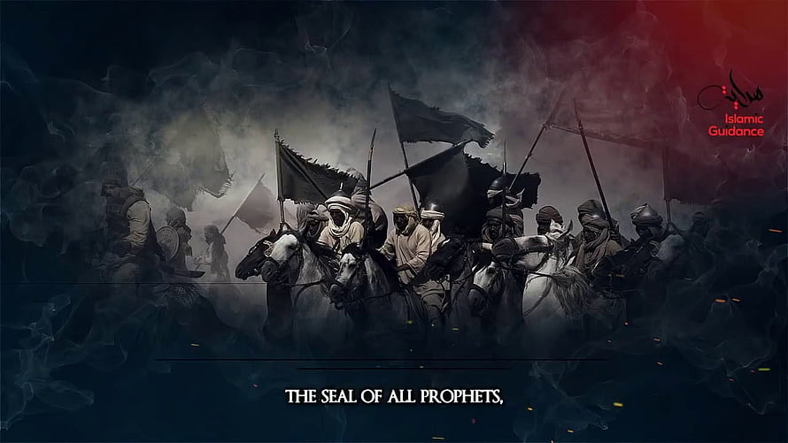 Khalid Ibn Al Walid Leading Cavalry Charge Through Battle Smoke and Fire HD wallpaper