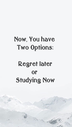 Motivational Study Quote on Snowy Mountain Landscape Background HD phone wallpaper