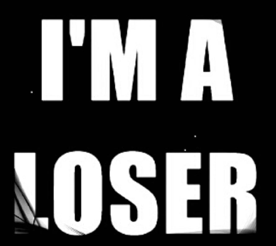 I'm A Loser Bold White Typography on Black Background HD wallpaper