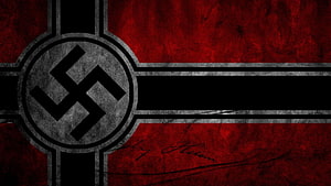 Dark Red and Black Hakenkreuz Flag Design with Grunge Texture HD wallpaper