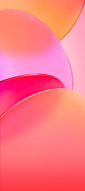 Vivo Y51 Abstract Gradient Wallpaper with Soft Pink and Orange Curves HD phone wallpaper