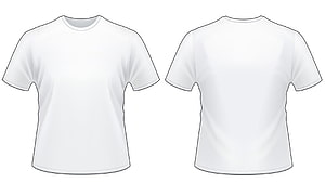 Blank White T-Shirt Front and Back Mockup Template for Custom Design HD wallpaper