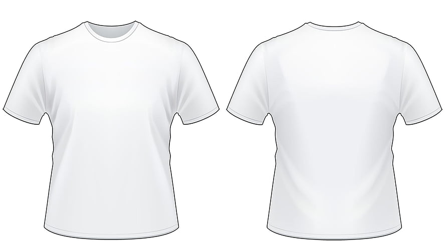 Blank White T-Shirt Front and Back Mockup Template for Custom Design HD wallpaper