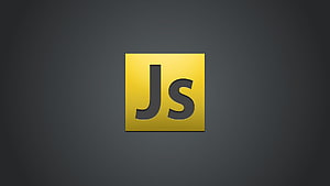 JavaScript Logo Icon on Dark Background HD wallpaper