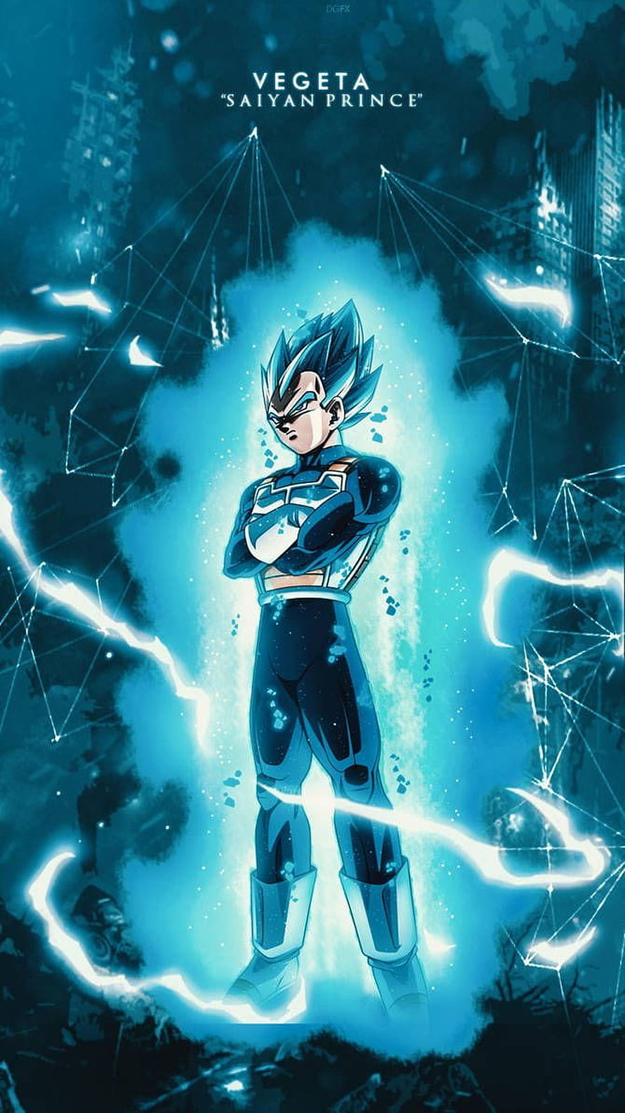 Vegeta Super Saiyan Blue Evolved Anime Character Artwork HD phone wallpaper